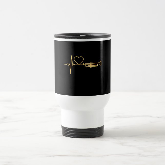 Mug De Voyage Trumpet - Trumpet Hearbeat cadeau (Centre)