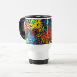 Mug De Voyage Twirlers colorés Abstraits /