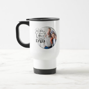 Mug De Voyage Typographie de fête d'anniversaire de papa minimal