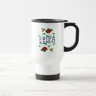 Mug De Voyage Typographie florale de Frida Kahlo  