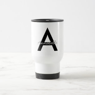 Mug De Voyage Typographie personnalisée Monogramme Voyage Mug