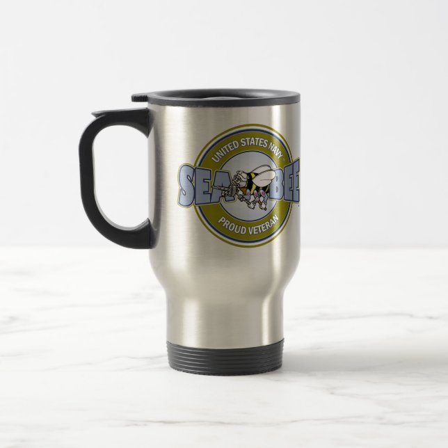 Mug De Voyage U.S. Bataillon de construction de marine (Gauche)
