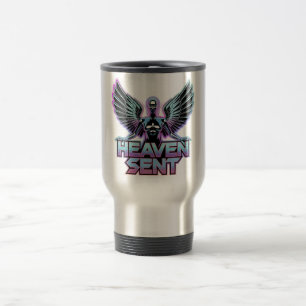 Mug De Voyage Un ange métallique brillant avec des ailes, concep