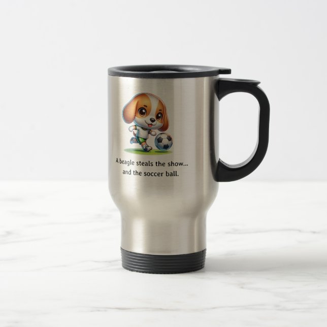 Mug De Voyage Un beagle vole le spectacle (Droit)