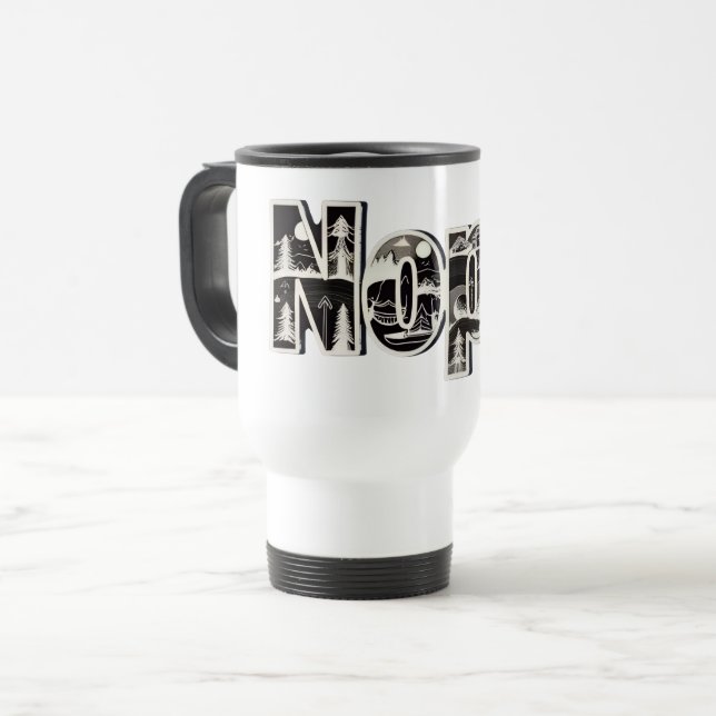 Mug De Voyage Un grand pas vers le matin (Devant gauche)