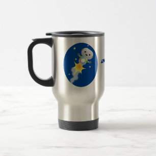 Mug De Voyage Un mignon robot volant dans l'espace dessin animé