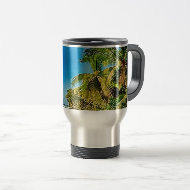 Mug De Voyage Un paradis tropical. (Devant droit)