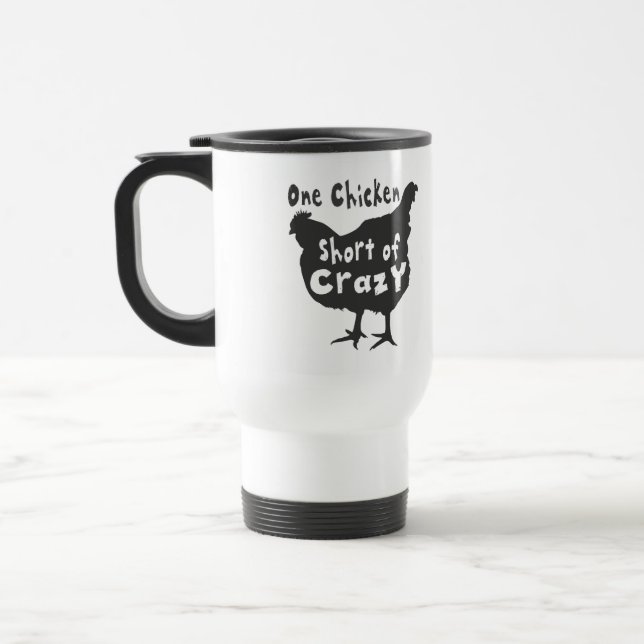 Mug De Voyage Un poulet à côté de fou (Gauche)