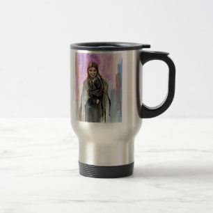 Mug De Voyage Une fille souriante en noir
