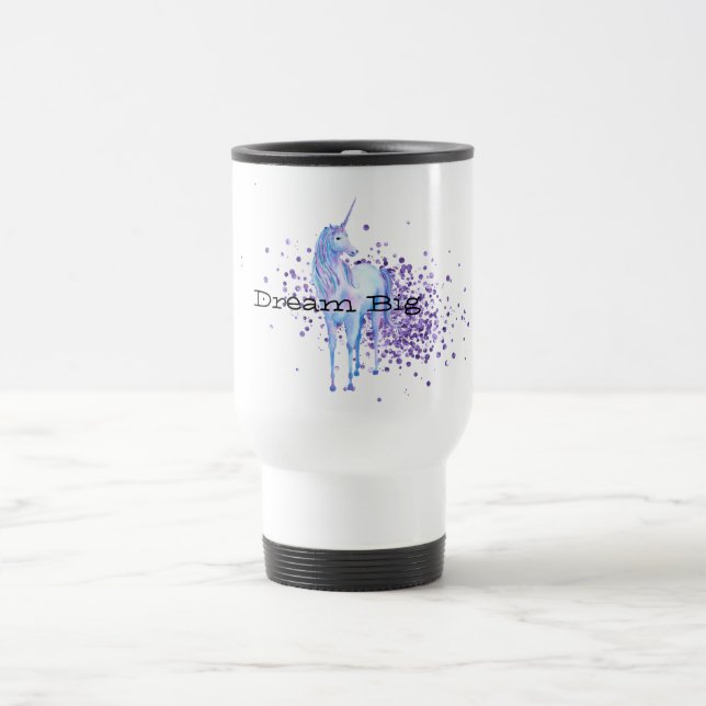 Mug De Voyage Unicorne de la petite fille pourpre (Centre)