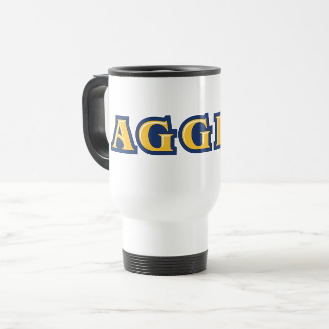 Mug De Voyage Université d'État NCA&T | Mot-symbole Aggies (Devant gauche)
