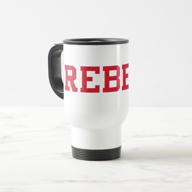 Mug De Voyage Université du Mississippi | Wordmark Rebels (Devant gauche)