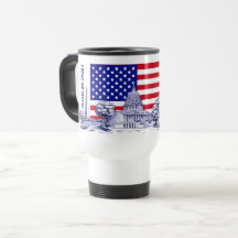 USA Amérique Drapeau Monument Illustration Souveni