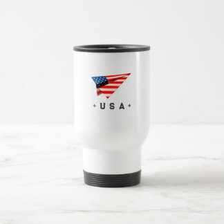 Mug De Voyage USA Paper Plane Flag