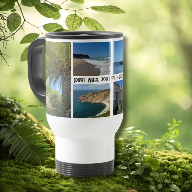 Mug De Voyage Vacances en famille 6 Photo Collage Amusant Person (Créateur téléchargé)