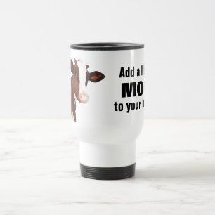 Mug De Voyage Vache laitière - brun et blanc peints Holstein
