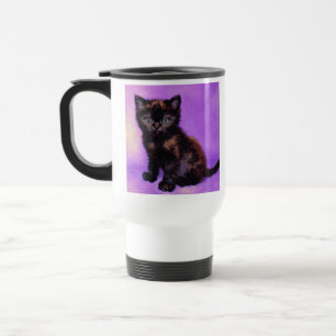 Mug De Voyage Van Gogh Style Chat pourpre
