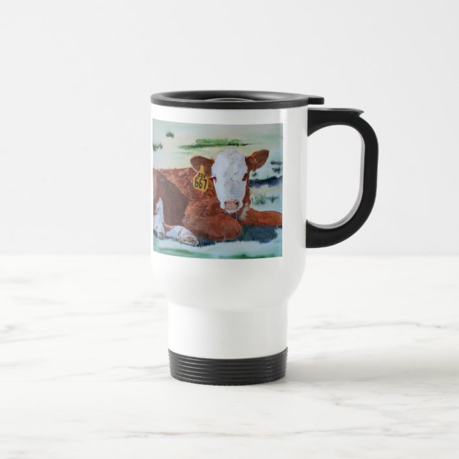Mug De Voyage Veau de Hereford (Droite)