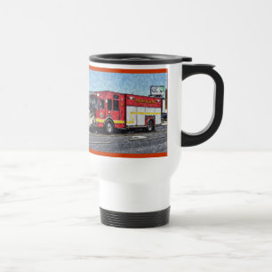 Mug De Voyage Véhicule d'urgence de la Secourt d'incendie