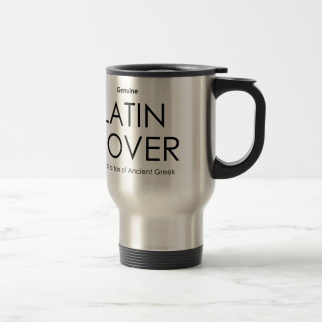 Mug De Voyage Véritable Amoureux du latin — aussi fan de l'ancie (Droit)