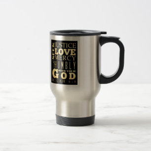 Mug De Voyage Vers scriptural chrétien de bible - 6:8 de Micah