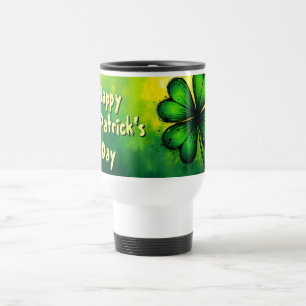 Mug De Voyage Vert, Bonheur & Joie - Bonne Saint-Patrick !