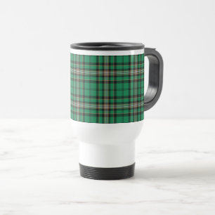 Mug De Voyage Vert de Kelly, noir et plaid sportif d'or