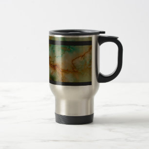 Mug De Voyage Vert et marbre d'or
