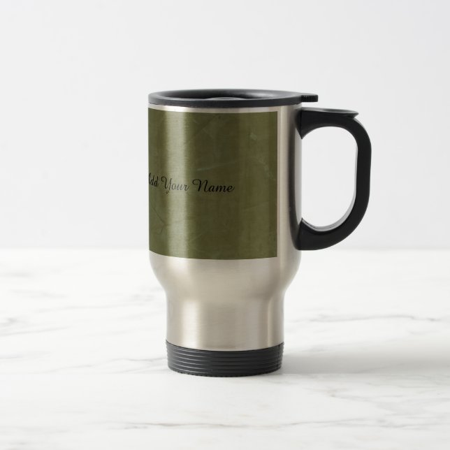 Mug De Voyage Vert solide (Droit)