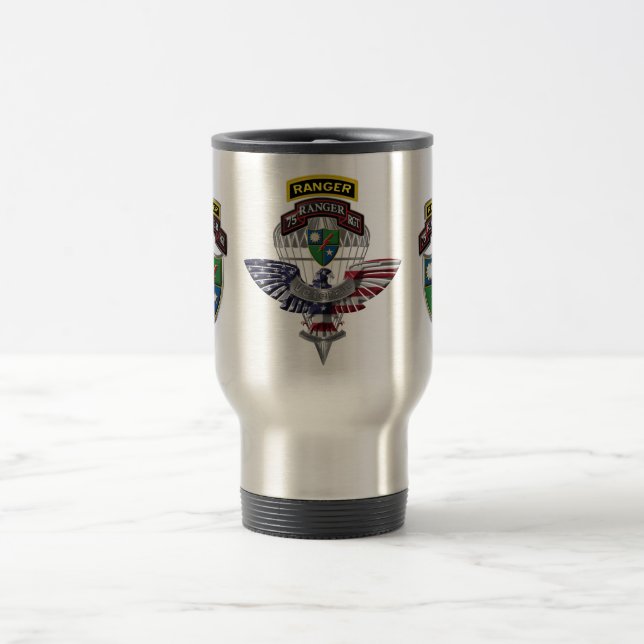 Mug De Voyage Vétéran du 75e régiment de Rangers (Centre)