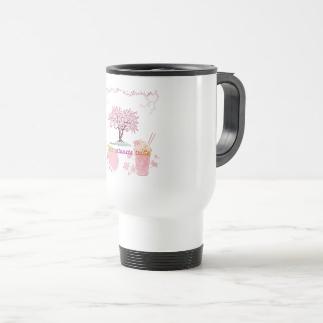Mug De Voyage Vibe Attracts Tribe (Devant droit)