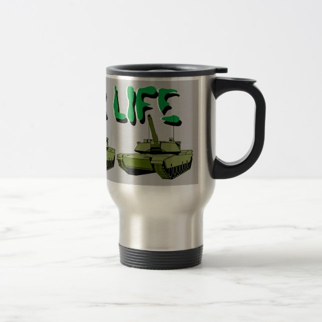 MUG DE VOYAGE VIE MILITAIRE (Droit)