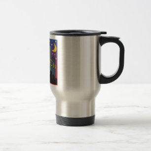 Mug De Voyage Vie nocturne d'horizon de Houston