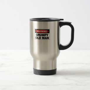 Mug De Voyage Vieil homme grincheux d'avertissement