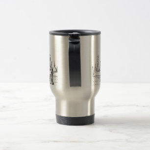 Mug De Voyage ville fabuleuse . artwork . noir et blanc