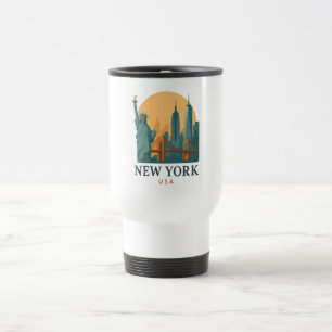 Mug De Voyage Vintage New York City – Voyage Minimaliste 