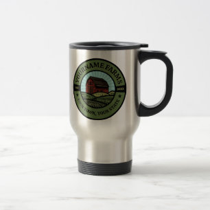Mug De Voyage Vintage NOM AJOUT DE L'Étanche Campagne Agricole