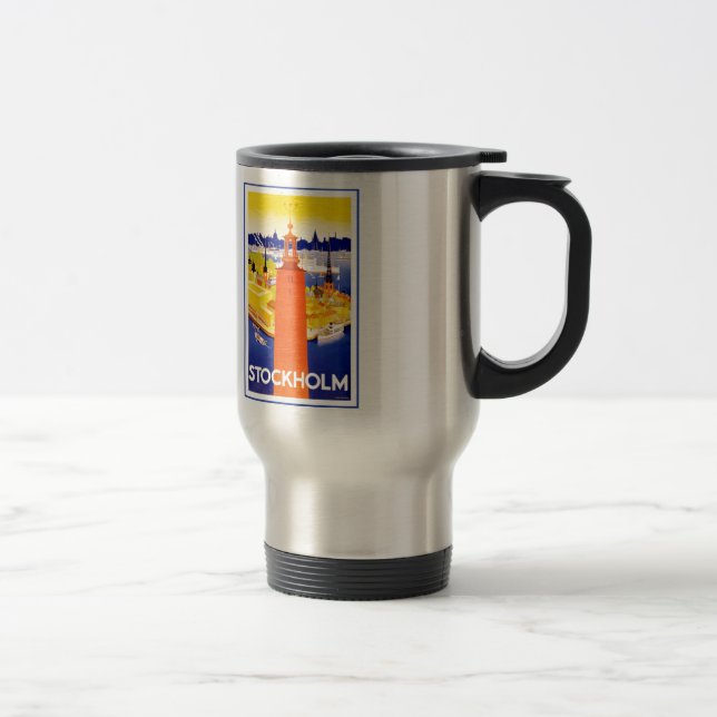 Mug De Voyage Vintage Stockholm (Droit)