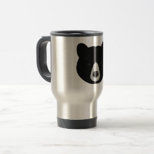 Mug De Voyage Visage d'ours noir