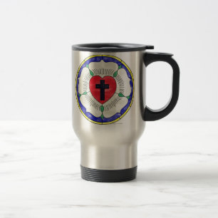 Mug De Voyage Vitrail de la Rose de Luther