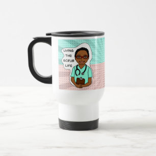 Mug De Voyage Vivre la vie de l'épouvantail   Infirmière, aidant