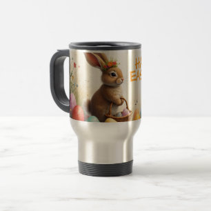 Mug De Voyage Vœux de printemps du lapin de Pâques
