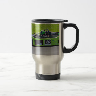 Mug De Voyage Voiture de course simple verte de seater