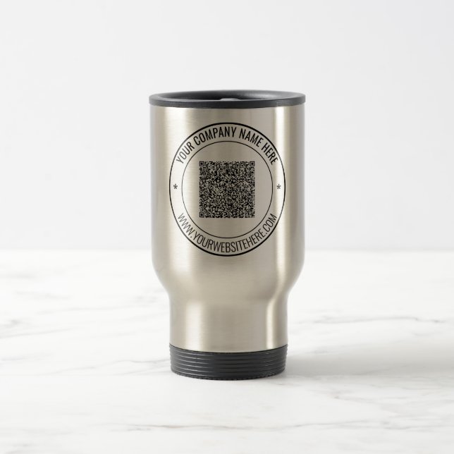 Mug De Voyage Vos informations d'analyse de code QR et votre bou (Centre)