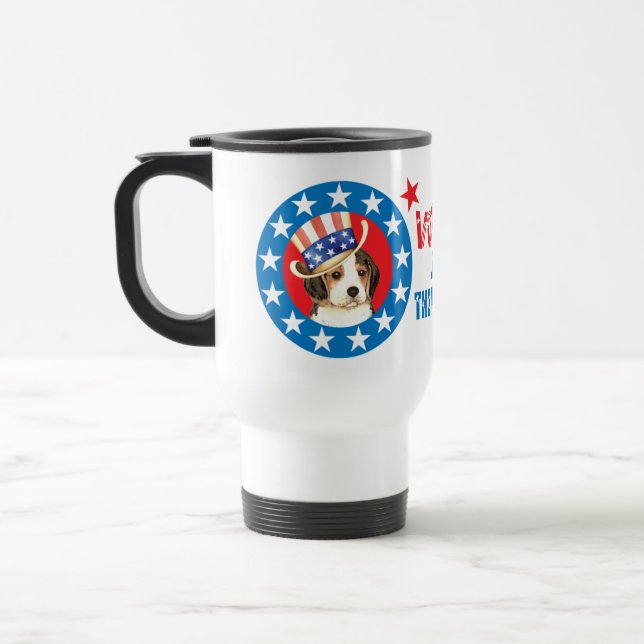 Mug De Voyage Voter pour le Beagle (Gauche)