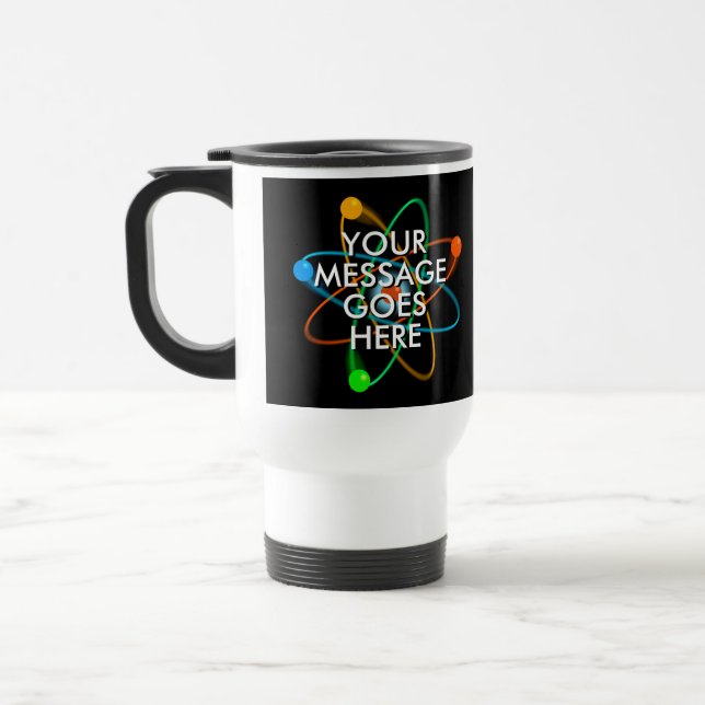 Mug De Voyage Votre message Structure atomique (Gauche)