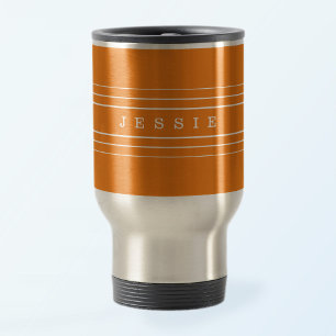 Mug De Voyage Votre texte personnalisé et vos bandes modernes   