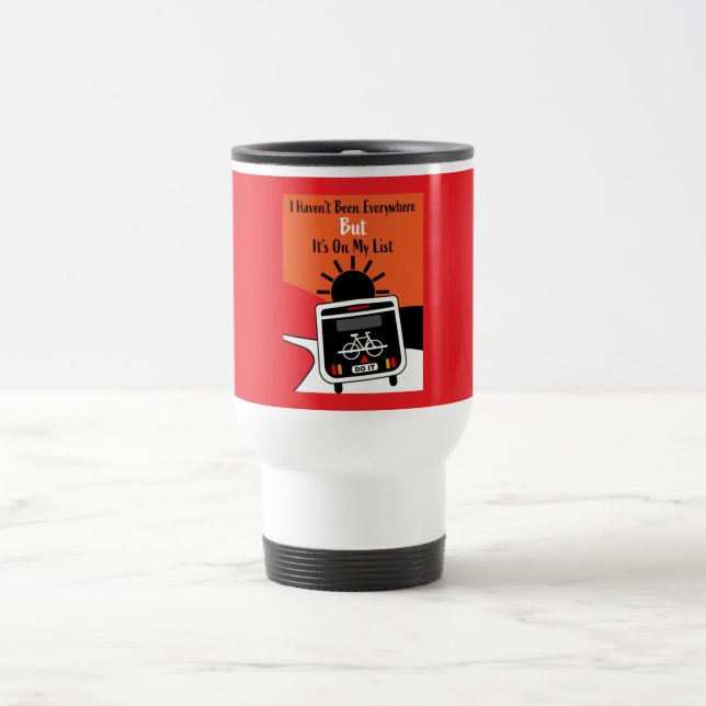 Mug De Voyage voyage de camping caravane heureux (Centre)