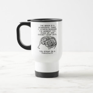 Mug De Voyage Voyage drôle fonctionnant MU de parachutisme de
