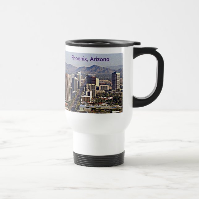 Mug De Voyage Vue du centre de Phoenix, Arizona (Droite)